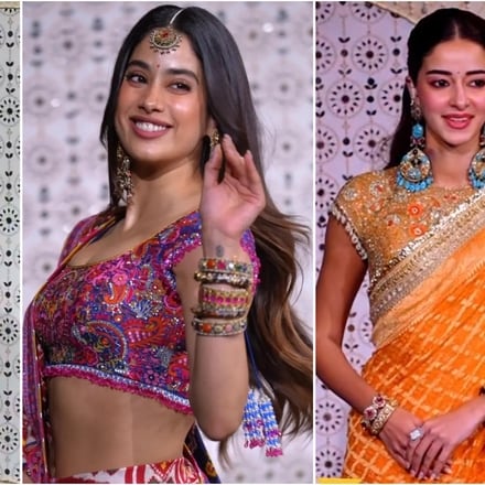 Janhvi Kapoor to Ananya Panday: Celebs stun in ethnic looks at Antilia Cha Raja