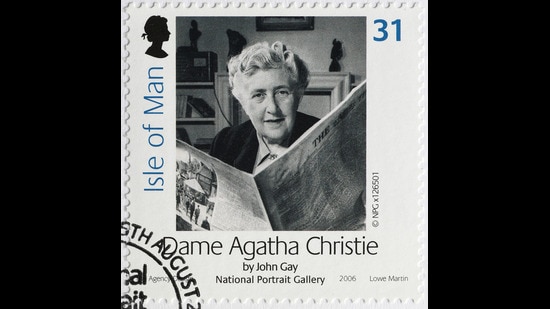 A portrait of Agatha Christie on a British postage stamp. (Shutterstock)