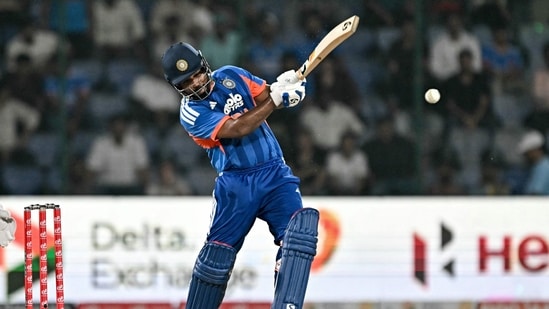 Sanju Samson hammered 57 runs off 22 balls to blow Afghanistan away (AFP)