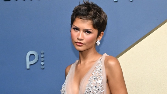 Zendaya arrives for the 78th Primetime Emmy Awards at the Peacock Theatre in Los Angeles on September 14, 2026. (AFP)