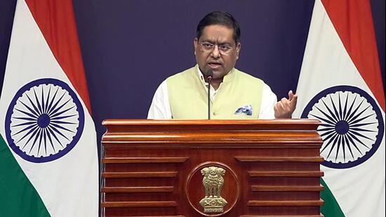 Jaiswal responded to a question on an attack on the Panama-flagged oil tanker MT El Gaia that left an Indian seafarer missing off the coast of Oman on Sunday by saying that all such strikes are unacceptable. (ANI Video Grab)