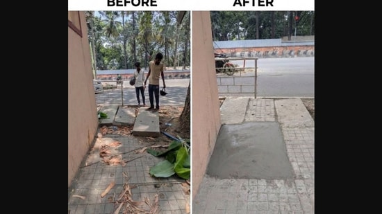 The before-and-after picture was shared by the Bengaluru CEO.