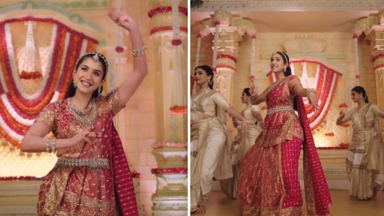 Radhika Ambani’s dance performence at Antilia during Ganesh Chaturthi celebrations. (Screengrab (Instagram))