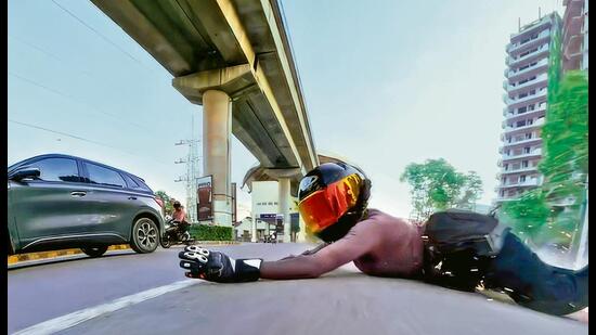The conflict between the bike rider (Sia) and car driver (Kalyan Singh) escalated post a confrontation on the road, where the driver of a sedan car aggressively pursued the superbike before intentionally sideswiping her and speeding off.