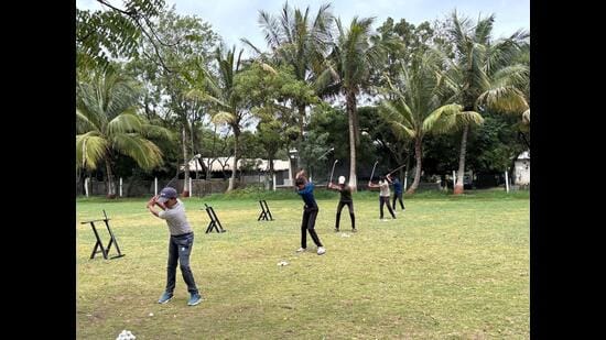 The initiative was started by retired Indian Air Force officer Wing Commander Pradeep Bagmar, who set up the golf course and five tent houses on 22 acres in 2018 to promote tourism in the area. (HT)