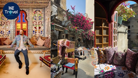 Ganesh Emporium's restored 17th century haveli houses antique textiles, art, artefacts and Vipul Shah bags across its atmospheric galleries in Udaipur. (Ganesh Emporium Udaipur)