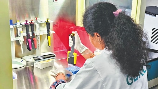 The first samples collected were from tennis players affiliated with the Gujarat State Tennis Association (GSTA).(HT Photo)