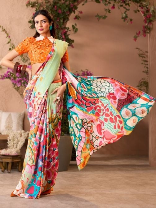 A riot of colour, a playful print and a statement blouse bring that unmistakable ’80s energy without looking dated. (Liva) A riot of colour, a playful print and a statement blouse bring that unmistakable ’80s energy without looking dated. (Liva)