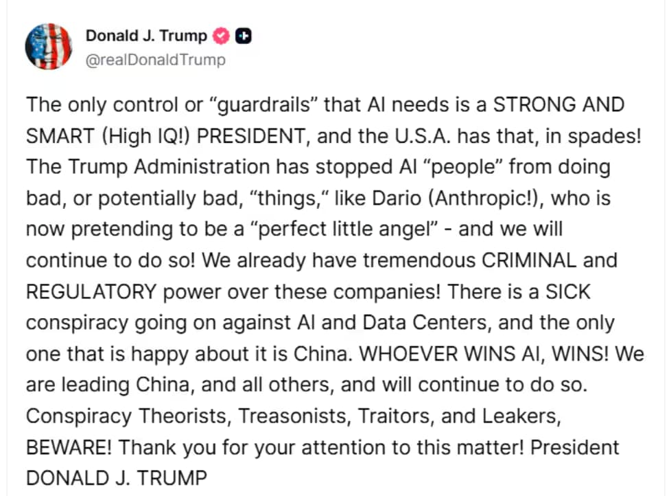 Trump's post on Truth Social. (Truth Social) Trump's post on Truth Social. (Truth Social)