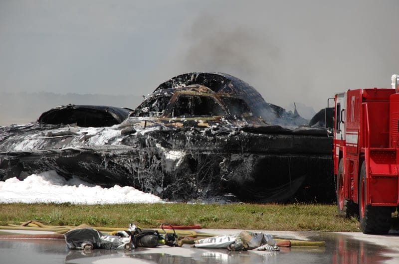 A crashed B-2 bomber on the runway at Andersen Air Force Base in 2008. A crashed B-2 bomber on the runway at Andersen Air Force Base in 2008.