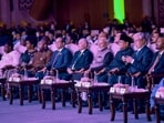 BRICS Summit 2026 highlights: Prime Minister Narendra Modi with Russian President Vladimir Putin, Indonesian President Prabowo Subianto, South African President Cyril Ramaphosa, Egyptian President Abdel Fattah el-Sisi, Ethiopian Prime Minister Abiy Ahmed Ali, Kazakhstan President Kassym-Jomart Tokayev, and others, during a Gala dinner hosted by PM Modi for visiting leaders of the 18th BRICS Summit,