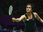 PV Sindhu competes against China’s Wang Zhi Yi at the BWF World Championships 2026 in New Delhi. (Sanchit Khann/Hindustan Times)
