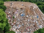 Residents said illegal dumping has continued for over a decade, with waste and construction debris allegedly being dumped daily in the Aravalli zone. (HT)