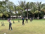 The initiative was started by retired Indian Air Force officer Wing Commander Pradeep Bagmar, who set up the golf course and five tent houses on 22 acres in 2018 to promote tourism in the area. (HT)