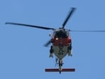 A U.S. Coast Guard helicopter flying over Ceiba, Puerto Rico, last year.