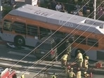 At least two people were killed when a SUV crashed into a LA Metro bus.