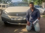 Police arrested Kalyan Bainsla(33) in road rage case at Golf Course Road, in Gurugram, India, on Tuesday, 15 September 2026. (HT Photos)