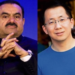 Gautam Adani is at number 20th in the top 20 richest persons list released by Bloomberg while Zhang Yiming is at number 18.