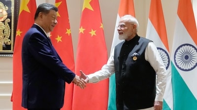 Modi and Xi met against the backdrop of fresh tensions between Indian and Chinese troops in the remote Taksing region of Arunachal Pradesh, with reports of face-offs in July and August. (DPR PMO) Modi and Xi met against the backdrop of fresh tensions between Indian and Chinese troops in the remote Taksing region of Arunachal Pradesh, with reports of face-offs in July and August. (DPR PMO)