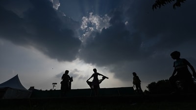 Gram it: When the clouds decide to play hide-and-seek, the game can get serious. Here’s a group of children making the most of the monsoon at Laxmi Nagar Park in Delhi. The India Meteorological Department has forecast a cloudy sky and very light rain in isolated parts of the city today, mainly from afternoon to evening. (Photo: RAJ K RAJ/HT)