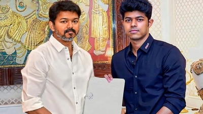 Vijay's son, Jason Sanjay, wants to become a director, and his debut film, Sigma, will be released soon. Vijay's son, Jason Sanjay, wants to become a director, and his debut film, Sigma, will be released soon.