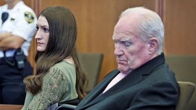 Defendant Lindsay Clancy and attorney Kevin Reddington listen to the judge declare a mistrial, in Plymouth, U.S., September 4, 2026. Greg Derr/Pool via REUTERS (via REUTERS)