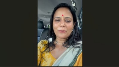 Mahua Moitra claimed that BJP workers pelted eggs at her during visit to her constituency. (X/@MahuaMoitra) Mahua Moitra claimed that BJP workers pelted eggs at her during visit to her constituency. (X/@MahuaMoitra)