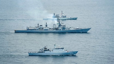 A strong protest was lodged over the "unacceptable and unprofessional conduct of Pakistani naval units at sea that led to a collision with a unit of the Indian Navy. (Representational) A strong protest was lodged over the "unacceptable and unprofessional conduct of Pakistani naval units at sea that led to a collision with a unit of the Indian Navy. (Representational)