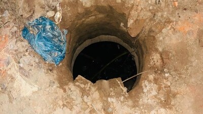 The girl was rushed to Palwal Civil Hospital after being pulled from the sewer, but doctors declared her dead on arrival, police said. (HT Photo)