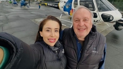 Eliana Moreno and George Marciniw were identified as two of the three people who died in the NBC Los Angeles helicopter crash. (X/@Sofarrjo)