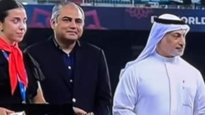 Mohsin Naqvi during the Women's Asia Cup 2026 final. (Screengrab) Mohsin Naqvi during the Women's Asia Cup 2026 final. (Screengrab)