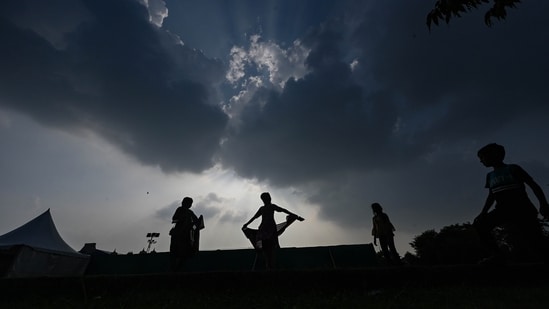 Gram it: When the clouds decide to play hide-and-seek, the game can get serious. Here’s a group of children making the most of the monsoon at Laxmi Nagar Park in Delhi. The India Meteorological Department has forecast a cloudy sky and very light rain in isolated parts of the city today, mainly from afternoon to evening. (Photo: RAJ K RAJ/HT)