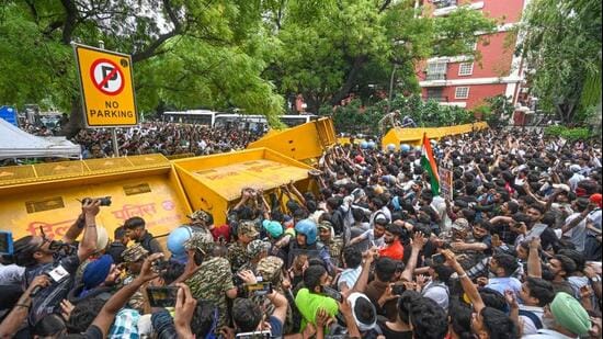 On July 20, the CJP organised “Sansad Chalo” march, after a hunger strike at Jantar Mantar that had continued for more than three weeks. (HT File Photo)