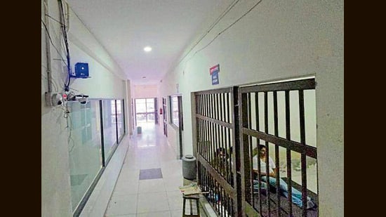 Speakers installed at nine locations to play Gurbani shabads, bhajans and devotional music to create a calmer environment and encourage introspection among detainees. (HT)