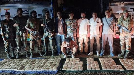 This was the second such major Yaba seizure in Assam after the DRI recovered around 60kg of Yaba worth  <span class='webrupee'>₹</span>168 crore in Cachar district in August. (HT sourced photo)