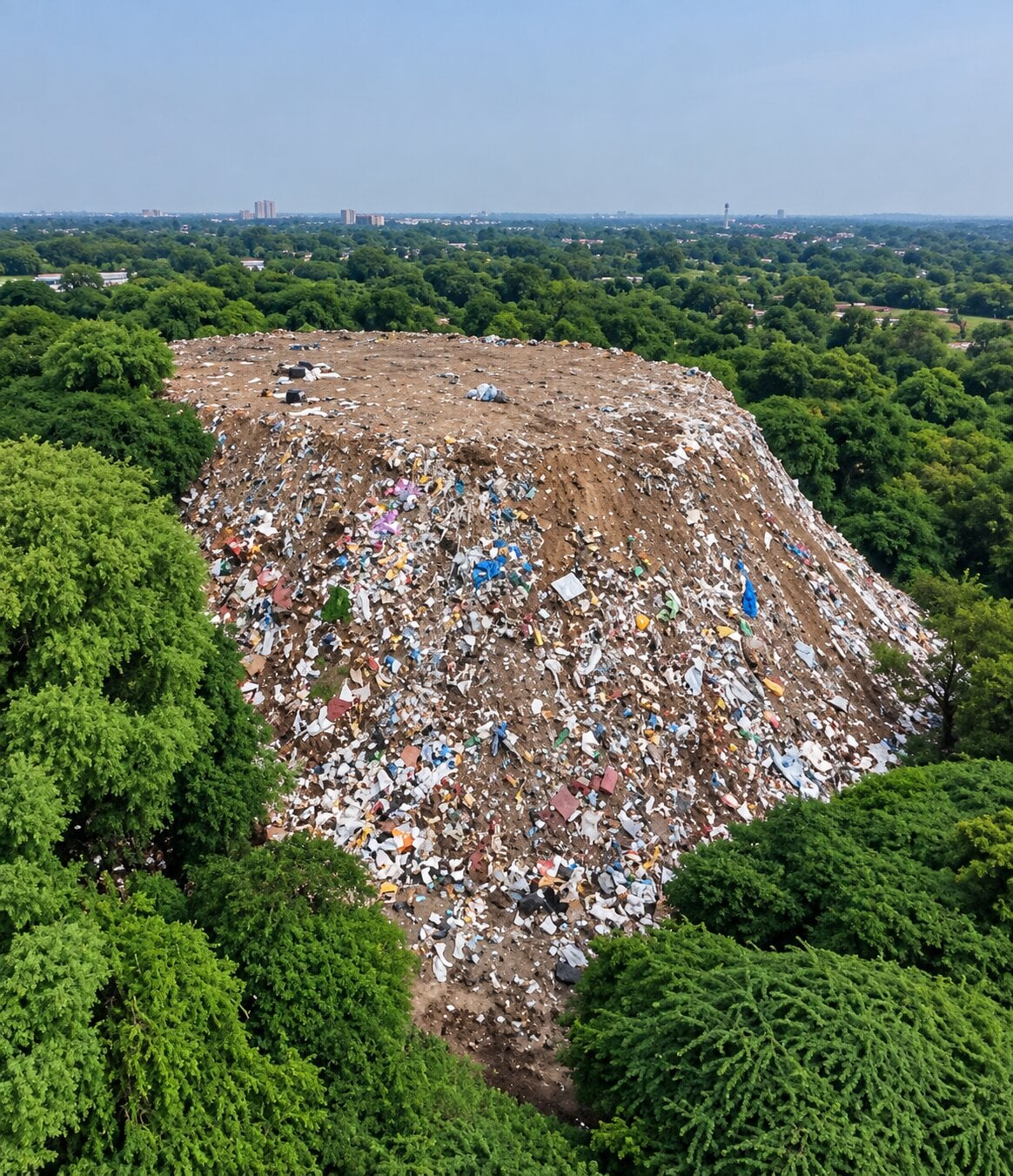 Illegally dumped waste in the ecologically sensitive zone of the Aravalli, seen earlier in September. (HT) Illegally dumped waste in the ecologically sensitive zone of the Aravalli, seen earlier in September. (HT)