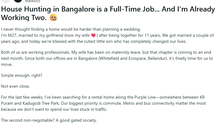 Bengaluru’s housing market is testing the patience of homebuyers, with house-hunting increasingly feeling like a full-time job. Bengaluru’s housing market is testing the patience of homebuyers, with house-hunting increasingly feeling like a full-time job.