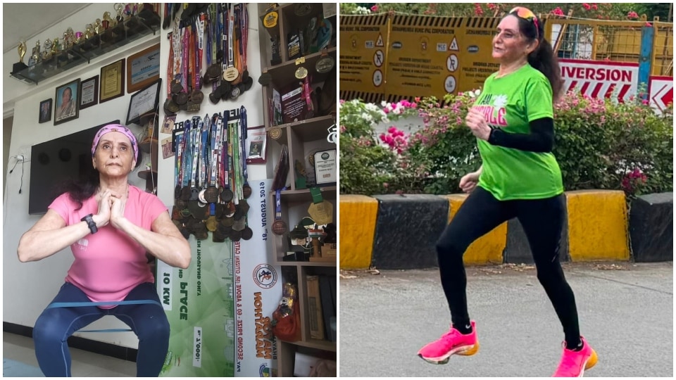 Kishori Kudecha is a 69-year-old marathon runner who has achieved 45 podium finishes.