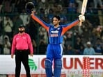 Abhishek Sharma slammed 108 runs. He hit his century in 30 balls, thus becoming the fastest Indian to hit a T20I ton.