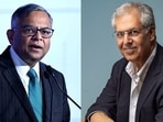 Tata Sons Chairman Natarajan Chandrasekaran (left) and Tata Trusts Chairman Noel Tata.