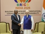 Prime Minister Narendra Modi with South African President Cyril Ramaphosa on the sidelines of the Brics Summit 2026 in New Delhi.