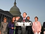 US Sen. Richard Blumenthal (D-CT) speaks after the House passed further sanctions on Russia on Capitol Hill on September 16, 2026 in Washington, DC. 