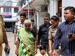 Vishal Jayesh Bhai taking his mother back home to Gujarat from Lucknow after he was reunited with her. (Sourced)
