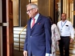 File photo: Tata Sons Chairman N Chandrasekaran leaves Bombay House, in Mumbai