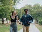 Brian Aggrey and Phoebe Novack in Fontainebleau, France.