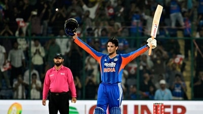 Abhishek Sharma slammed 108 runs. He hit his century in 30 balls, thus becoming the fastest Indian to hit a T20I ton. (PTI)