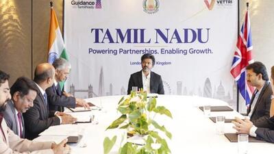 CM Vijay led a state delegation to the UK to attract investments into Tamil Nadu. (PTI photo)