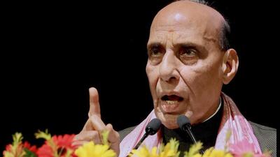 Defence minister Rajnath Singh in Varanasi on Thursday. (PTI PHOTO) Defence minister Rajnath Singh in Varanasi on Thursday. (PTI PHOTO)