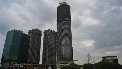 In a statement, the Noida authority said only 100 of the society’s 582 flats had water connections, which led to supply and pressure-related issues. (HT Archive) In a statement, the Noida authority said only 100 of the society’s 582 flats had water connections, which led to supply and pressure-related issues. (HT Archive)