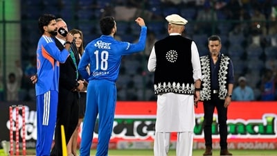 India lost the toss for the first time in the series, as Afghanistan decided to field first in the 3rd T20I. (ANI)